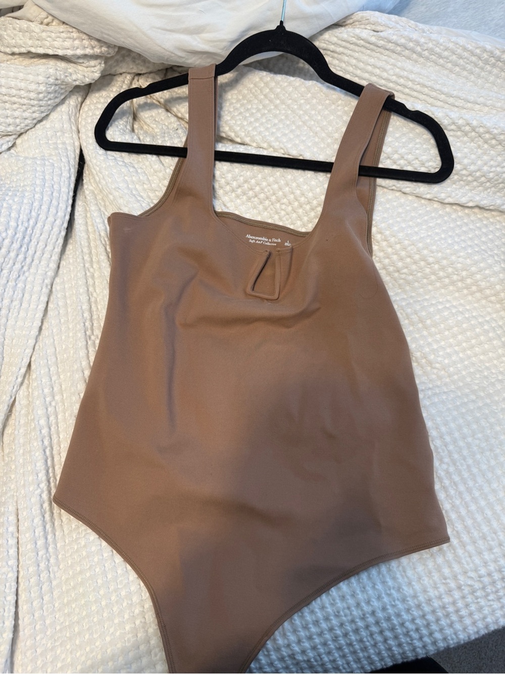 Abercrombie Brown Square-Neck Tank Bodysuit